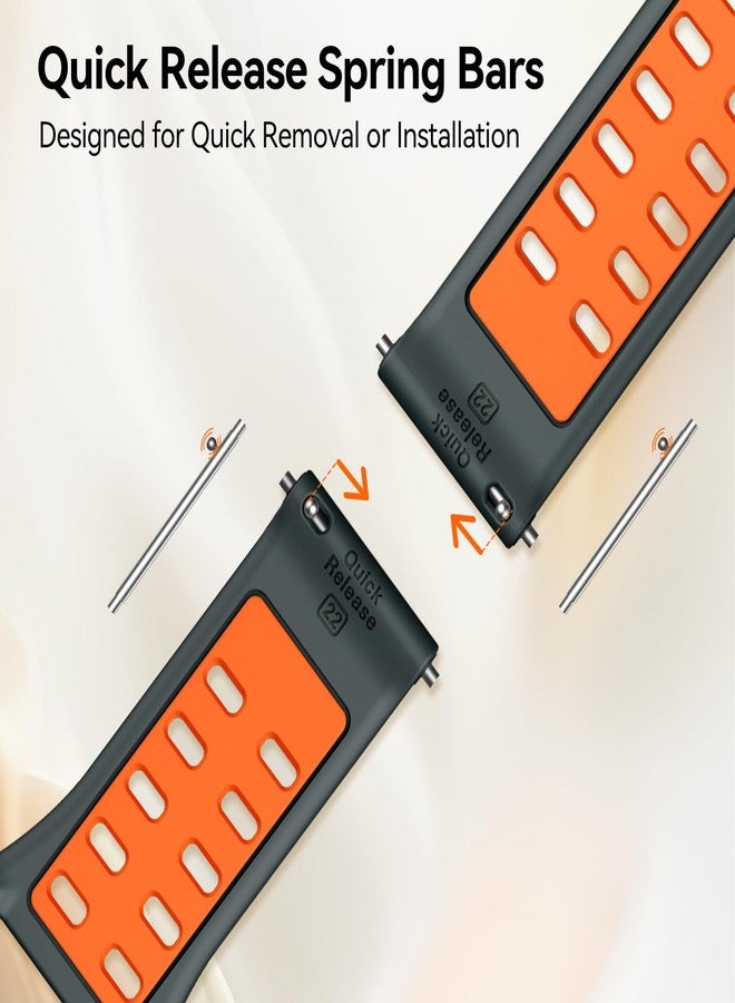 ISABAKE Watch Strap for Forerunner 265/Forerunner 255 Music/Coros Pace 3/Coros Apex 2 Pro, 22mm Silicone Quick Release Replacement Band, 22mm - Image 5