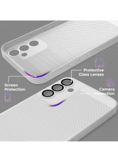 Heat Dissipation Case with Built in Camera Lens Protector Slim Fit Breathable Cooling Anti Fingerprint Hard PC Back Shockproof Cover For Samsung Galaxy A05 (White) - pzsku/Z676CC9948F664851F4E5Z/45/_/1716054791/9f047c5d-7d03-47e9-ace8-06308289719a