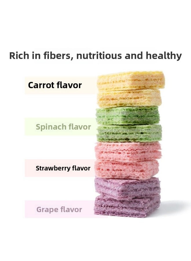 Hamster Snacks And Food Nutrition Wafer Biscuits Food Golden Bear Grinding Stick Supplies Daquan Cuttlefish Mouse Special-Colour:Snacks For Lying Down - Carrot Flavored Wafers 30 Pieces  - Image 4