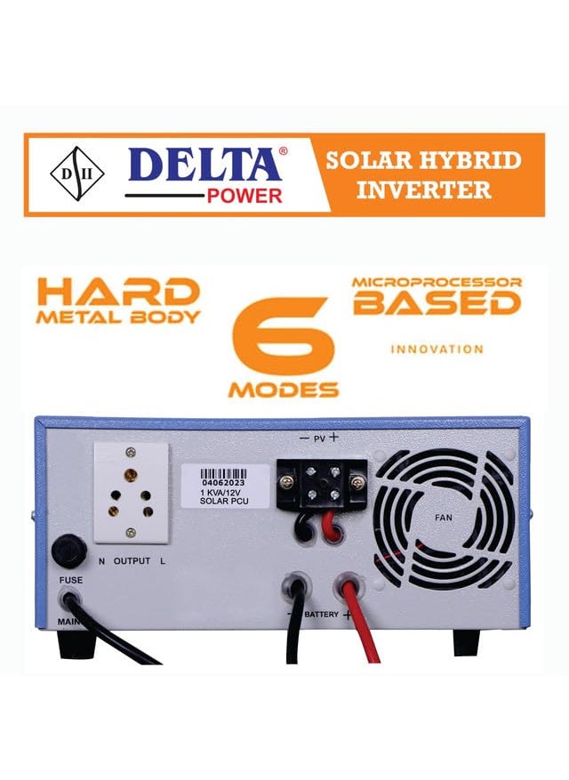 DELTA POWER DELTA POWER 1KVA 1000VA 60A Hybrid Solar Inverter Fully Automatic PCU Solar NonSolar Support Lithium Battery Highly CONFIGURABLE with INBUILT STABILIZER Pure Sine Wave Inverter  - Image 3
