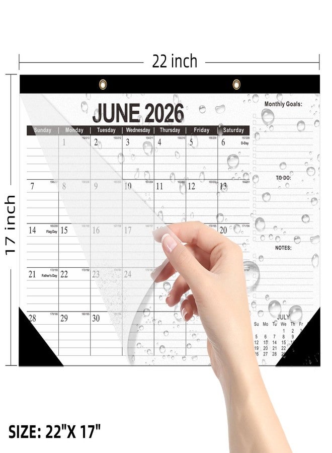 ZTX 2025 XXL Extra Large Wall Calendar with Julian Date, Calendar 2025-2026 from Jan. 2025 to Jun. 2026, 18 Months Calendar 22"×17" Thick Paper for Office School Home - Image 3