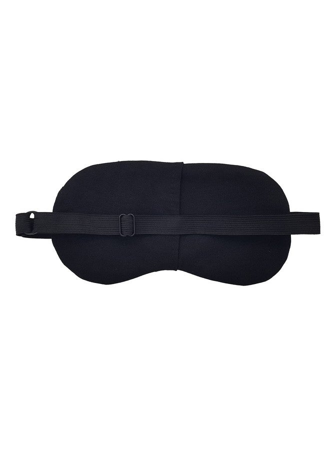 Jenna Cotton Print Cute Sleeping Eye Shade Mask Cover For Insomnia, Meditation, Puffy Eyes And Dark Circles (Black)  - Image 2