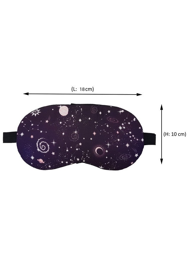 Jenna Cotton Print Cute Sleeping Eye Shade Mask Cover For Insomnia, Meditation, Puffy Eyes And Dark Circles (Black)  - Image 3