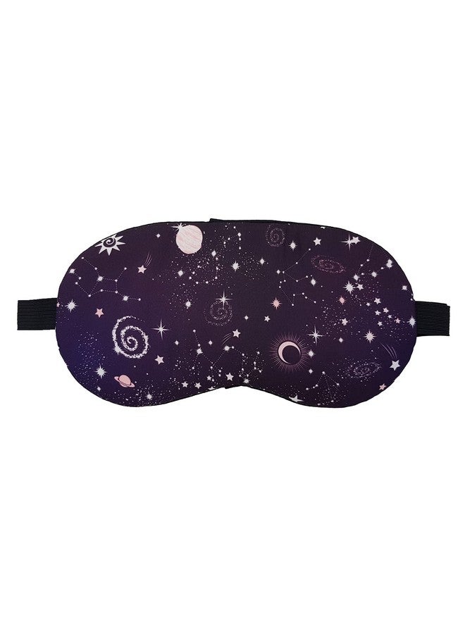 Jenna Cotton Print Cute Sleeping Eye Shade Mask Cover For Insomnia, Meditation, Puffy Eyes And Dark Circles (Black)  - Image 1