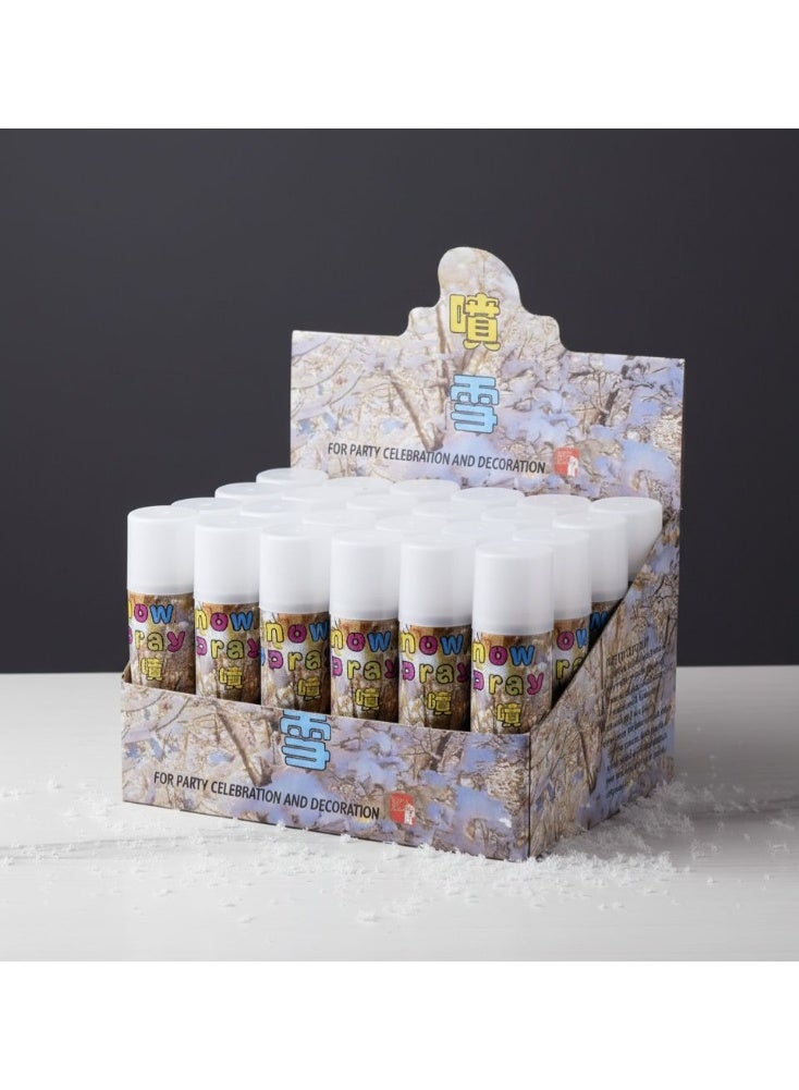 AKSONZ 24PCS Festival Snow Spray Cans  Perfect for Christmas Eid Birthdays  Party Fun - Image 1