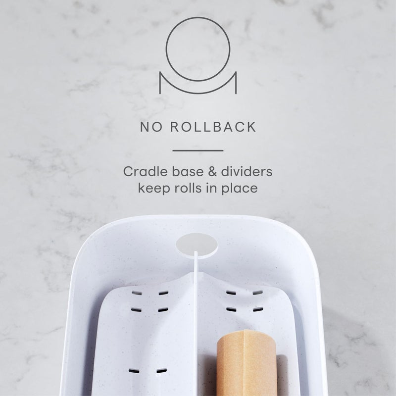 YouCopia StoraRoll Wrap Dispenser 2-in-1, Drawer Organizer for Foil, Plastic Wrap, Parchment and Wax Paper with Safety Cutters and Labels for Kitchen Organization - Image 4
