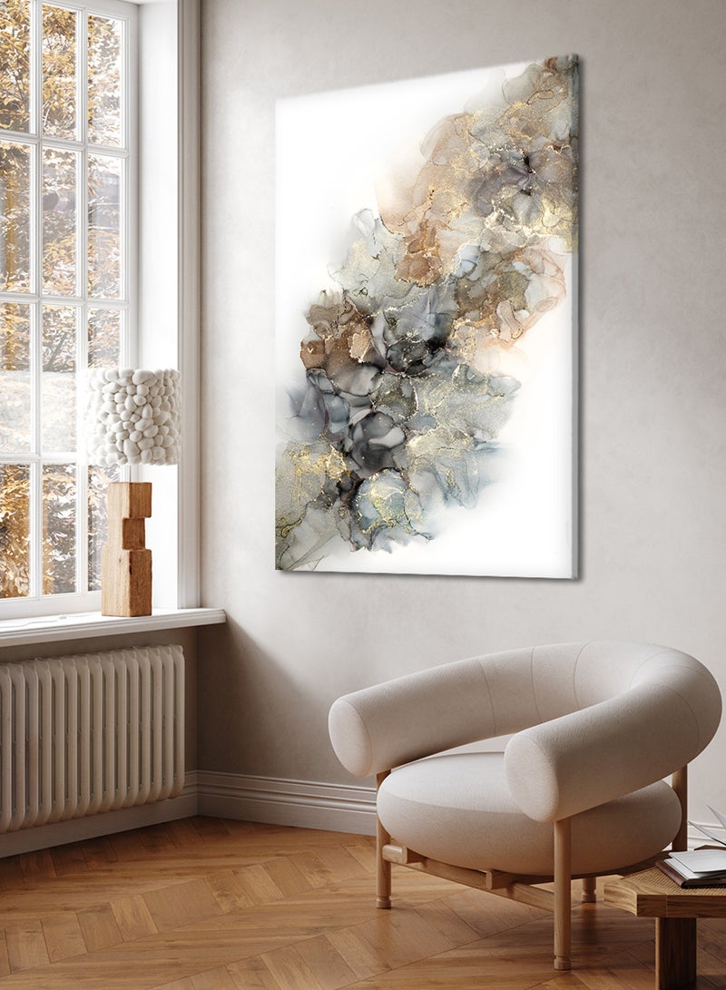 LOWHA Canvas Wall Art Stretched Over Wooden Frame with Abstract Painting - Image 1