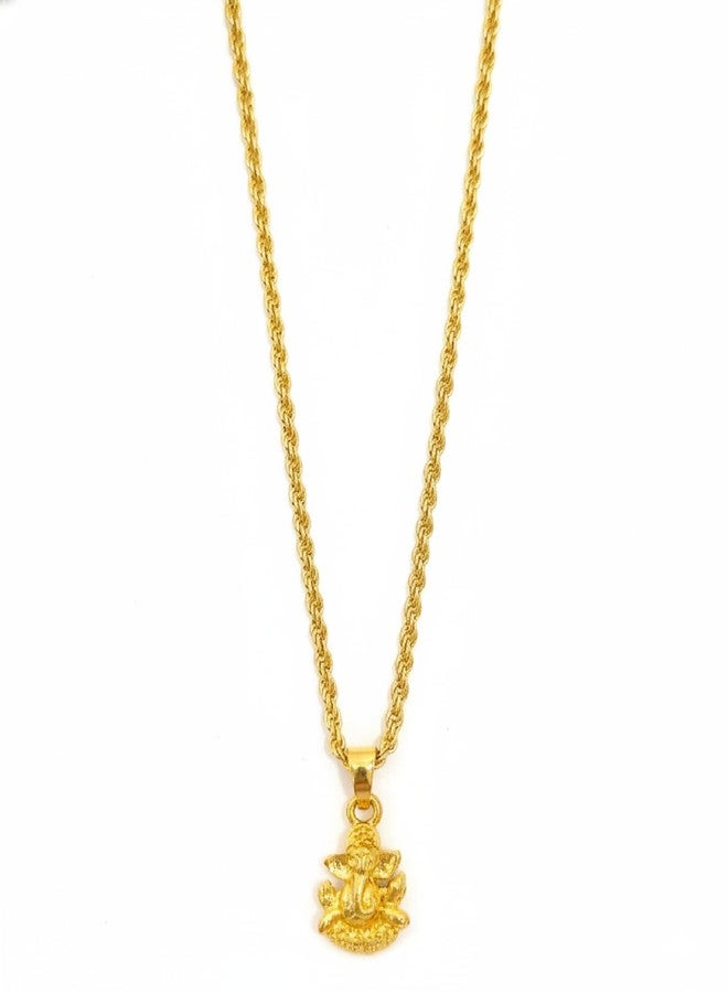 CHARMS Ganesh Ji Spiritual Necklace – Everyday Wear Gold Finish Devotional - Image 1