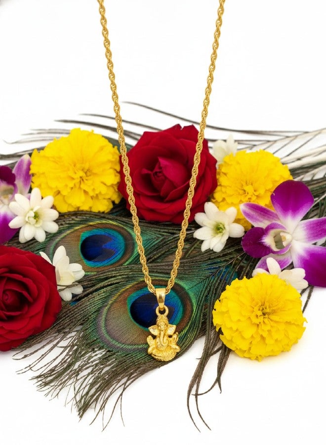 CHARMS Ganesh Ji Spiritual Necklace – Everyday Wear Gold Finish Devotional - Image 5