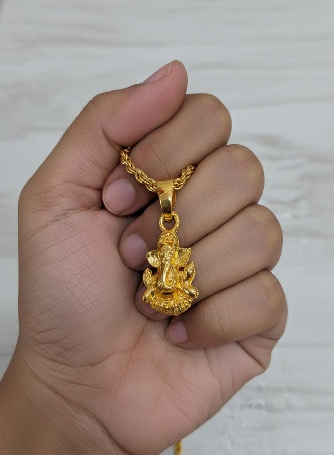 CHARMS Ganesh Ji Spiritual Necklace – Everyday Wear Gold Finish Devotional - Image 3