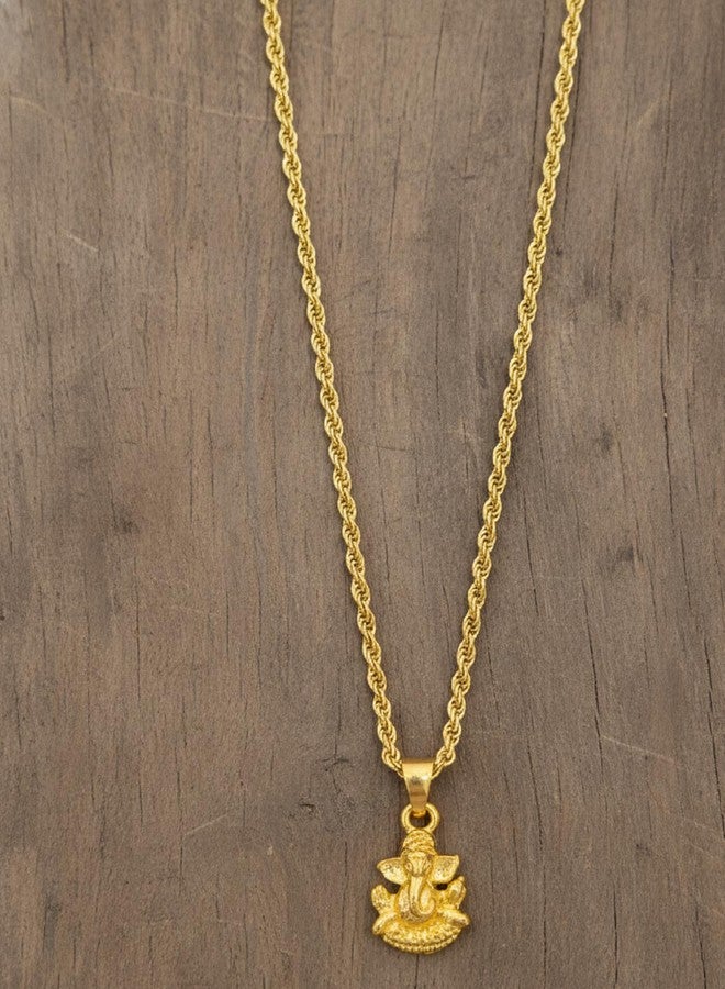 CHARMS Ganesh Ji Spiritual Necklace – Everyday Wear Gold Finish Devotional - Image 2