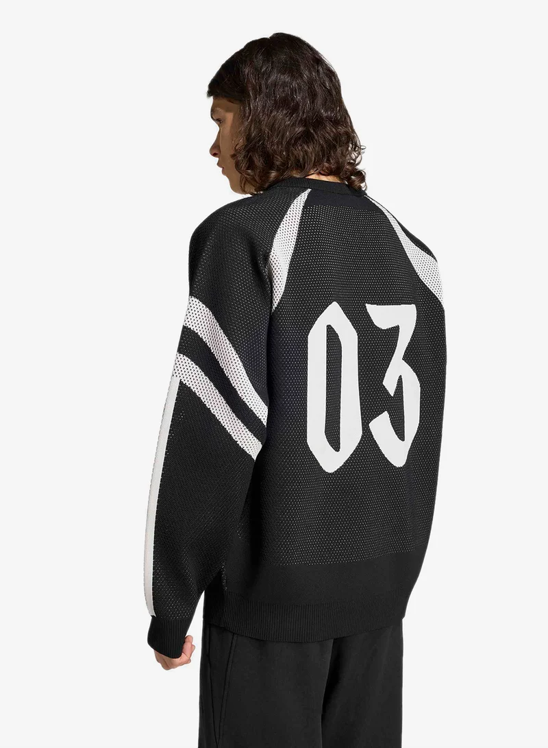 Adidas BLACK/WHITE House Of Tiro Knitted T-Shirt for Men | Best Price UAE