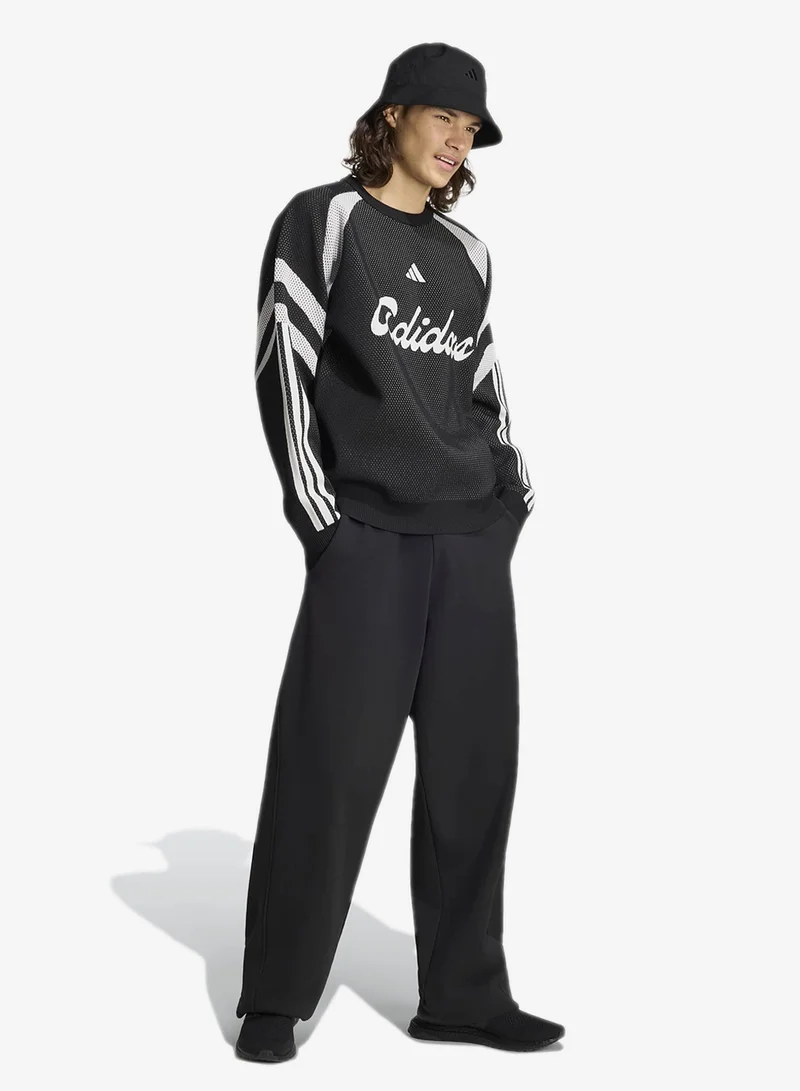 Adidas BLACK/WHITE House Of Tiro Knitted T-Shirt for Men | Best Price UAE