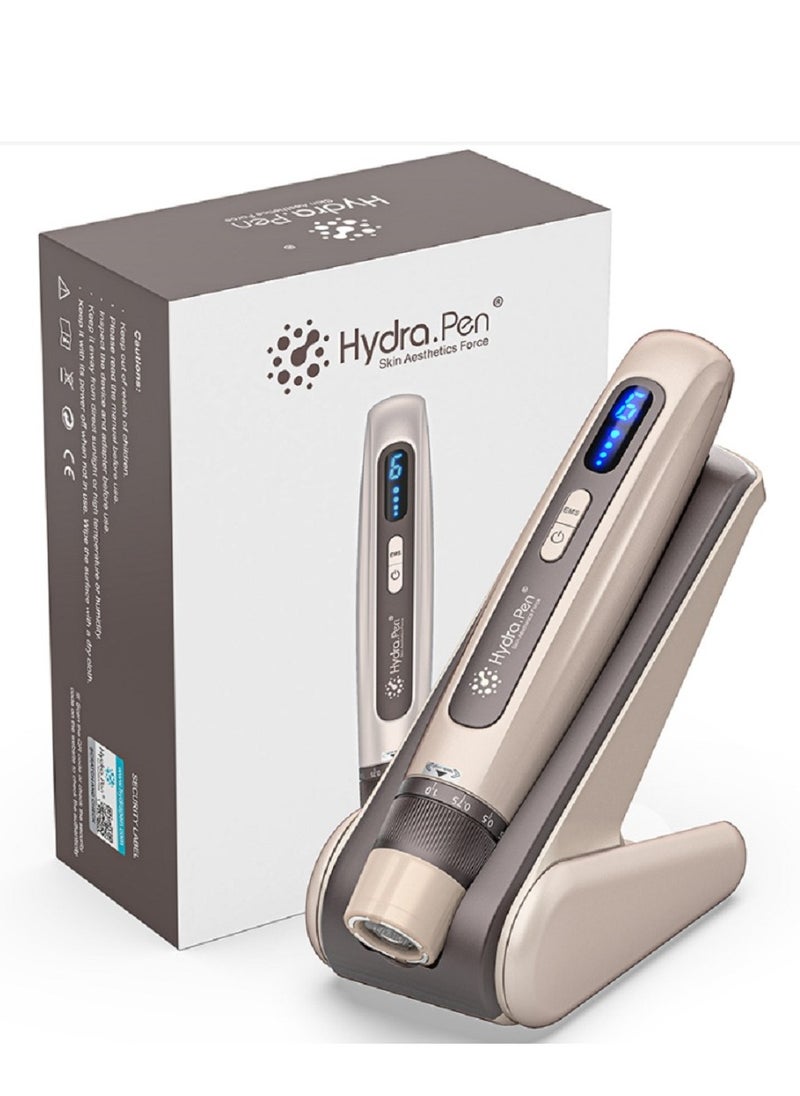 hydra Hydra.pen H5 Professional EMS Microneedle Dr.pen Pen with 2pcs 12Pin Replacement Cartridges(Gold)  - Image 1
