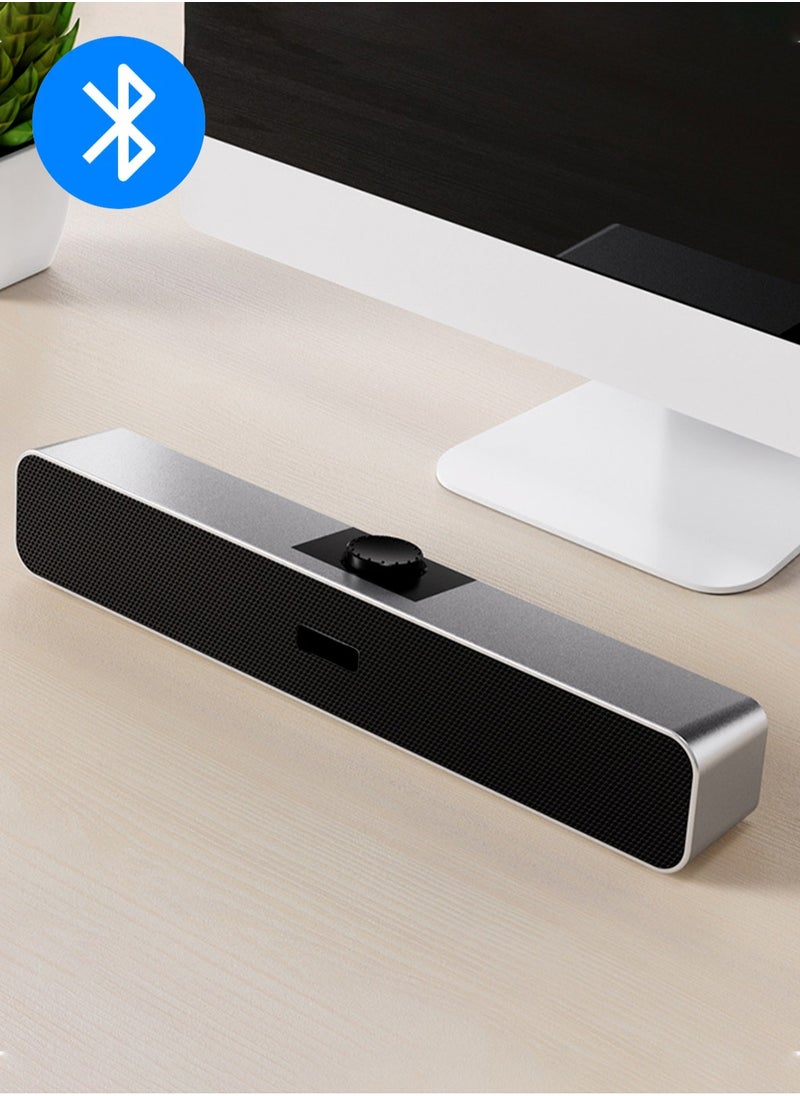 BONKS - （Bluetooth）Computer Speakers with 3.5 mm Aux, Small PC Speakers Powered by USB, Wired USB Desktop Speaker, USB Soundbar for Monitor, Mini Stereo Speaker for PC, Tablets, Laptop, Plug and Play - Image 1