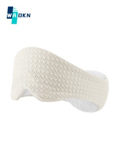 WAOKN Multifunctional Sleep Eye Mask, Three-in-one Eye Mask, Ear Mask and Neck Pillow, Light-blocking and Breathable Eye Mask, Neck Protector to Relieve Fatigue and Sleep Aid Neck Pillow (White)  - Image 1