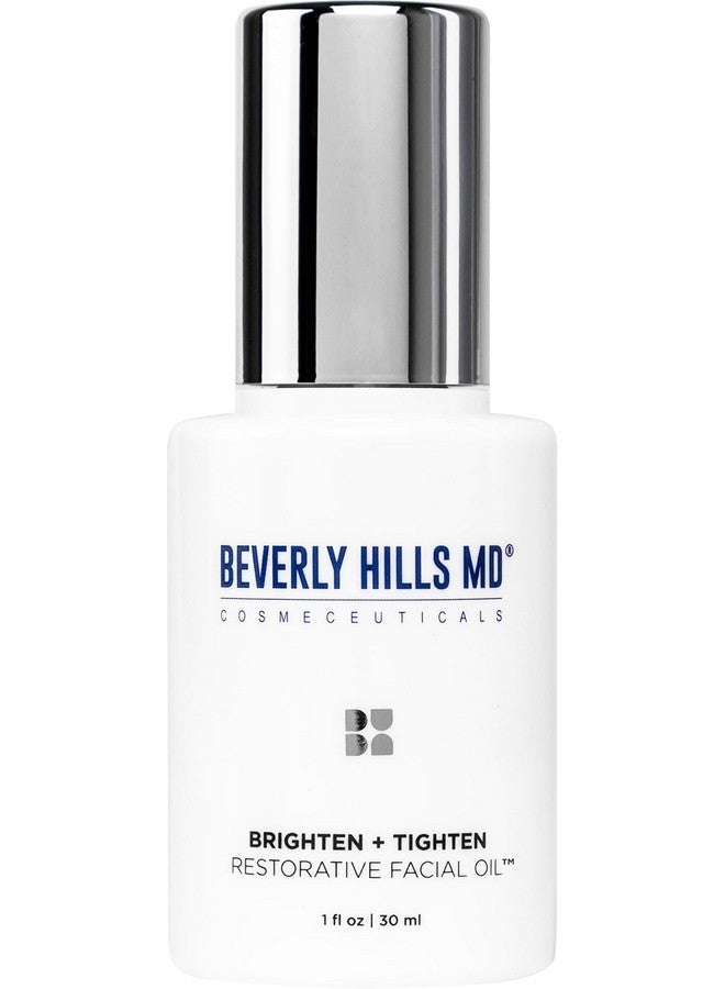 Beverly Hills MD Brighten + Tighten Restorative Face Oil Reduce Wrinkles & Tone Skin Antiaging Formula For An Even Moisturized Complexion Lighten Dark Spots On Face Neck Décolleté W/Vitamin C - Image 1