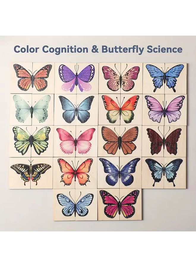 Butterfly Puzzles Wooden Color Sorting Activity Educational Toy For Kids - Image 4