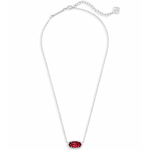 Kendra Scott Elisa Pendant Necklace for Women, Fashion Jewelry, Rhodium-Plated, Clear Berry - Image 2