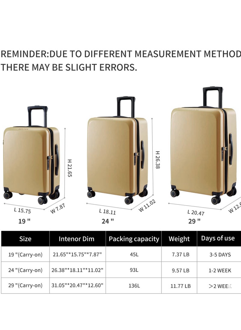 Verage  Luggage with X Large Spinner Wheels Expandable Hardside Travel Luggage  - Image 4