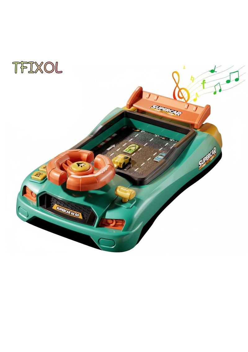TFIXOL Steering Wheel Toy, Musical Steering Wheel Toddler Driving Racing Car Game with Sound, Interactive Racing Car Simulator Toy Gifts for Kids Boys Girls - Image 1