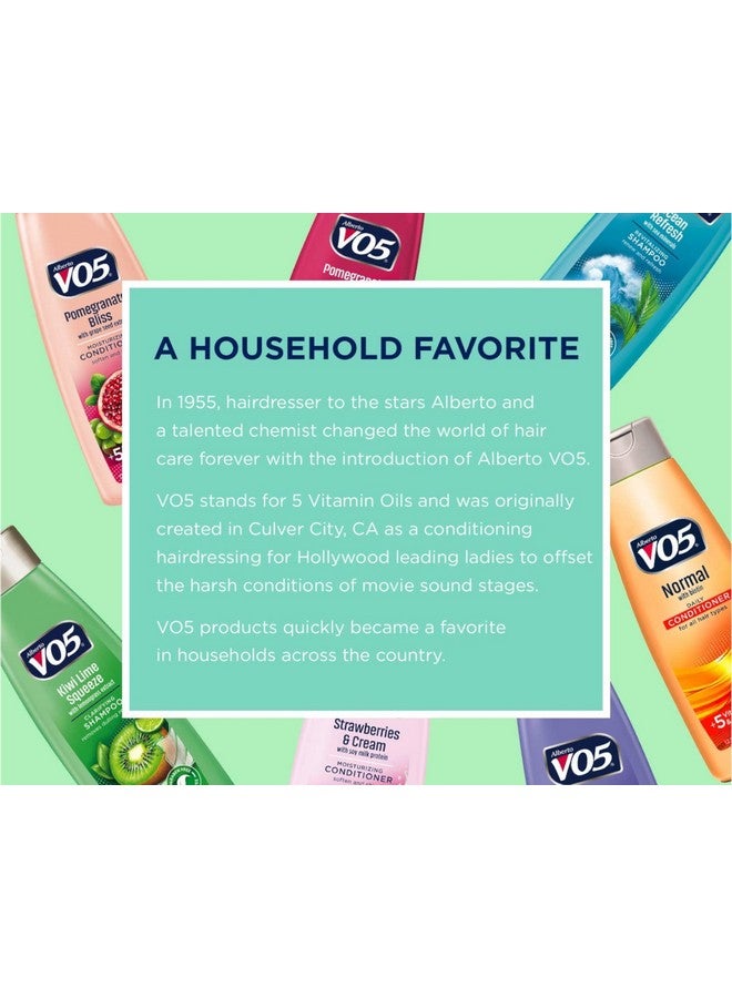 في او 5 بلسم الترطيب من ألبرتو vo5 بالفراولة والكريمة، 12.5 أونصة سائلة، 6 لكل علبة. - Image 4