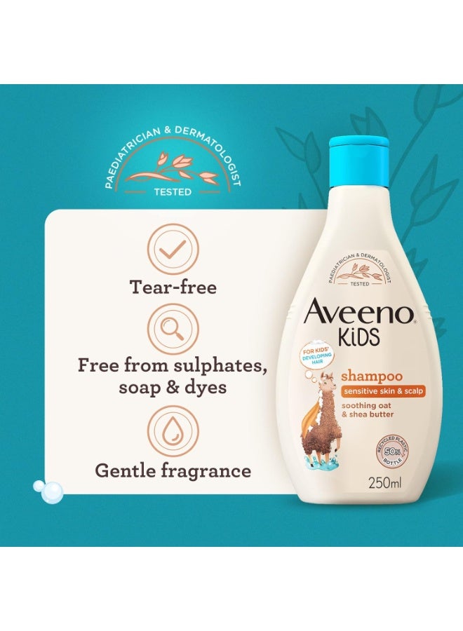 Aveeno Baby Kids Shampoo 250ml Soothing Oat and Shea Butter - Image 2