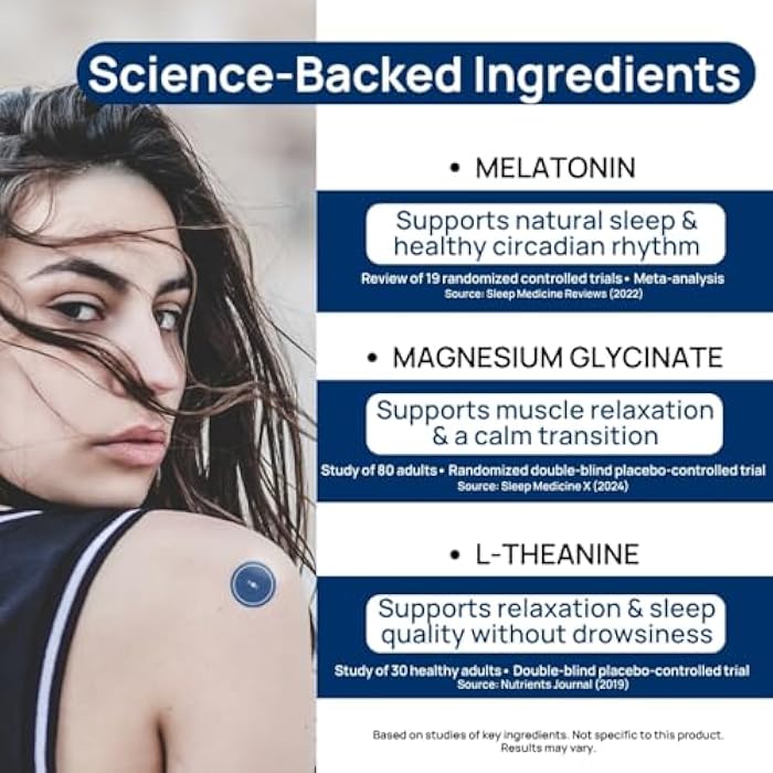 DUORI Sleep+ Patches for Adults - Melatonin - Magnesium - Chamomile Extract - Valerian Root - Vegan & Natural Sleep Aid with L-Theanine and Passion Flower Extract - 30 Patches - Image 3