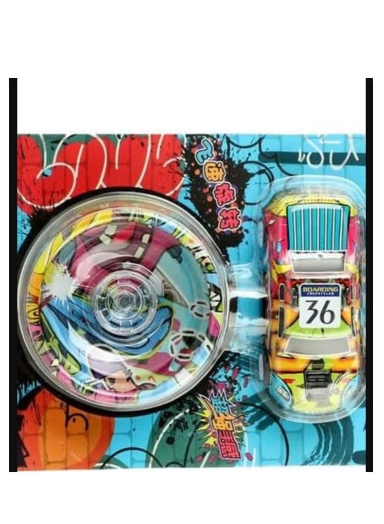 Metal yoyo with car for children, multi-color, model