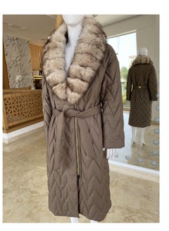 Generic Fox Fur Coat Hooded Real Fur Womens Jacket Winter Coat Girls  - Image 1
