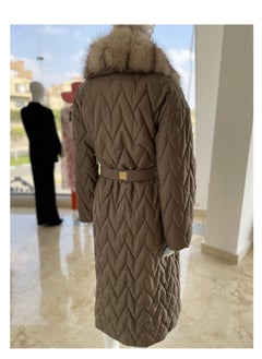 Generic Fox Fur Coat Hooded Real Fur Womens Jacket Winter Coat Girls  - Image 2