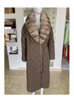 Generic Fox Fur Coat Hooded Real Fur Womens Jacket Winter Coat Girls  - Image 3