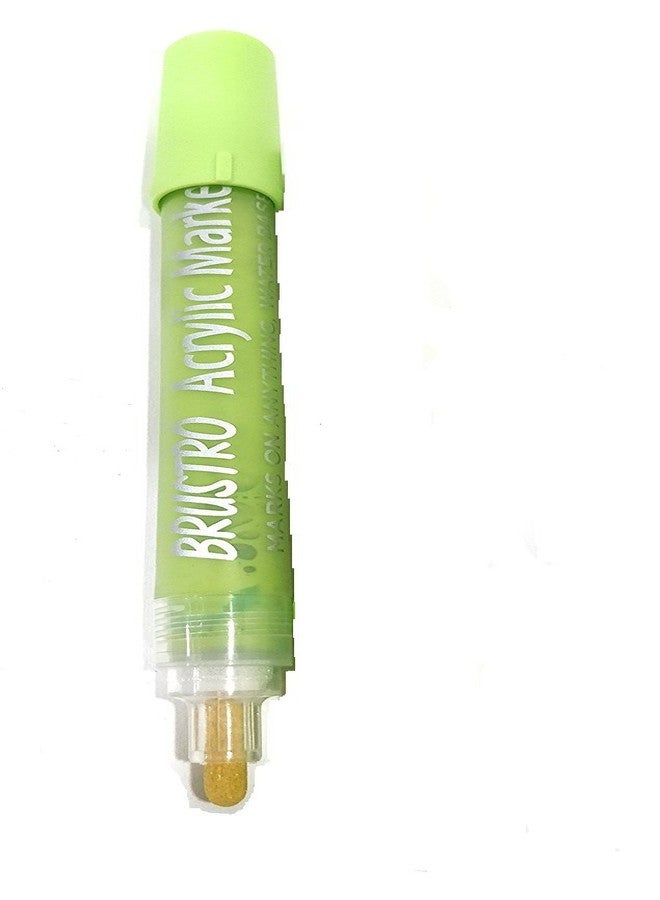 BRUSTRO Acrylic (DIY) Marker Lime Green (for Craftworks, School Projects, and Other Presentations) Pack of 2 - Image 2