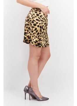 Missguided Women Animal Print Mini Skirt, Black  - Image 2