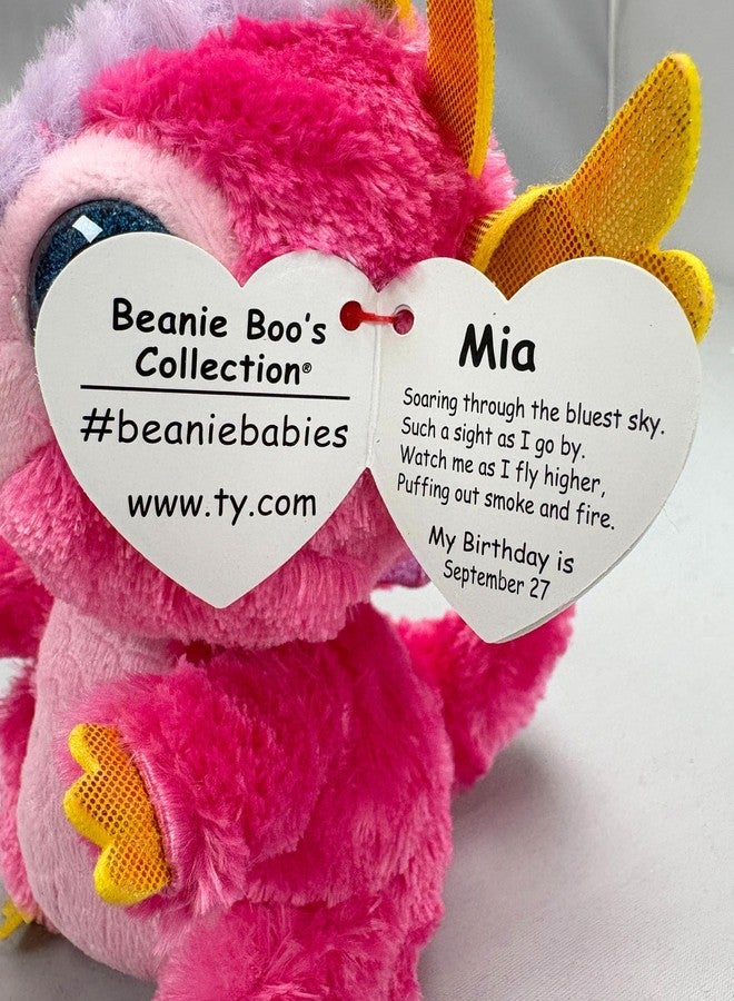 Ty Beanie Boo MIA The Pink Dragon - 6" - Image 5