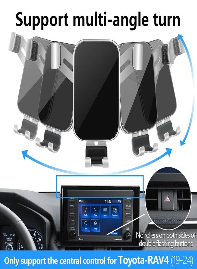 musttrue LUNQIN Car Phone Holder for 2019-2025 Toyota RAV4 LE XLE & 2019-2025 RAV4 Hybrid LE XLE SE Woodland XLE-Premium & 2021-25 RAV 4 Prime SE Auto Accessories Best Cell Phones Mount Cellphone Mobile Stand - Image 4