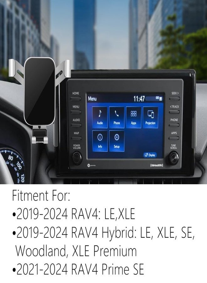 musttrue LUNQIN Car Phone Holder for 2019-2025 Toyota RAV4 LE XLE & 2019-2025 RAV4 Hybrid LE XLE SE Woodland XLE-Premium & 2021-25 RAV 4 Prime SE Auto Accessories Best Cell Phones Mount Cellphone Mobile Stand - Image 2