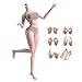 Fremego 16 Scale Female Body 12inch Super Flexible Seamless Female Figure Body with Detachable Feet Pale Skin Large Bust Miniature Action Figure Doll - Image 2