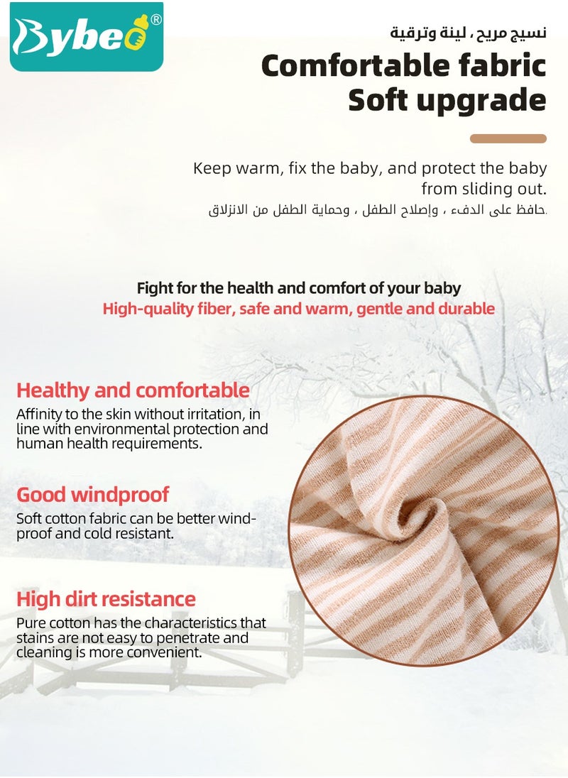 Bybeo - Baby Sleep Sack, Soft Baby Sleeping Bag, Swaddling Blanket, Swaddle Wrap, Pure Cotton Wearable Blankets with Removable Sleeves and Legs, Easy Zip Access Nappy Change, for Newborn Babies 6-18 Months,100cm - Image 1