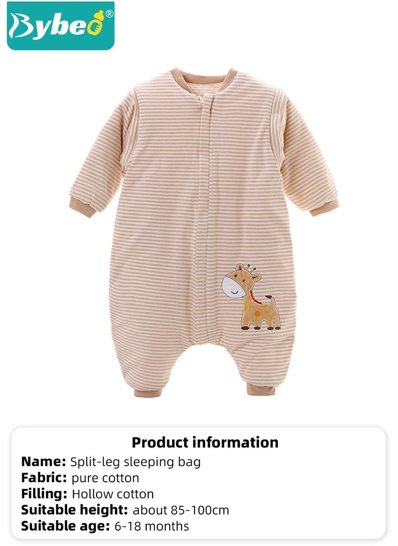 Bybeo - Baby Sleep Sack, Soft Baby Sleeping Bag, Swaddling Blanket, Swaddle Wrap, Pure Cotton Wearable Blankets with Removable Sleeves and Legs, Easy Zip Access Nappy Change, for Newborn Babies 6-18 Months,100cm - Image 1