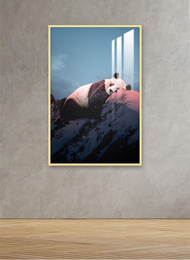 Marktna Decorative Wall Art Painting 120X80Cm With Animals Design Silver Frame And A Transparent Acrylic Layer 0.5Kg - Image 1