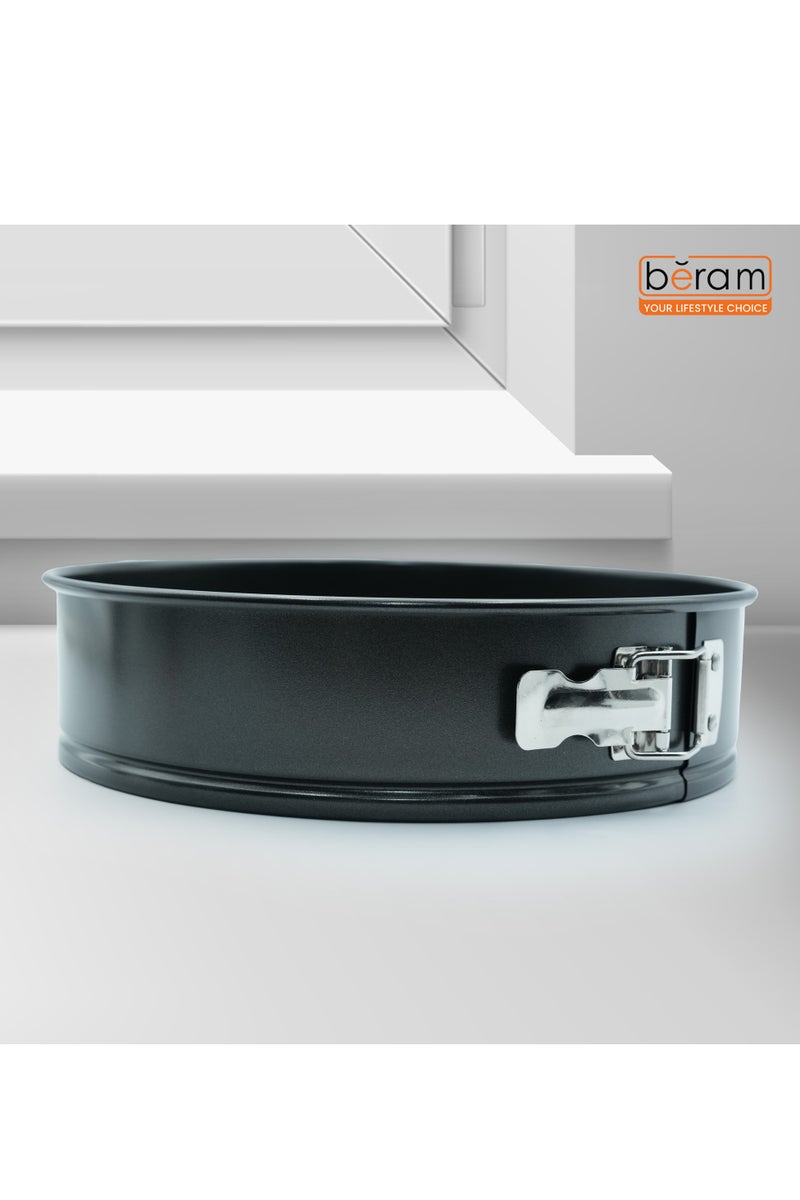 Beram 26cm Springform Cake Pan with Interchangeable Bases, Non-Stick premium Coating, Leak-Proof, Oven Safe up to 230°C Classic & Holiday Mold Tree, 3L Capacity - Image 2