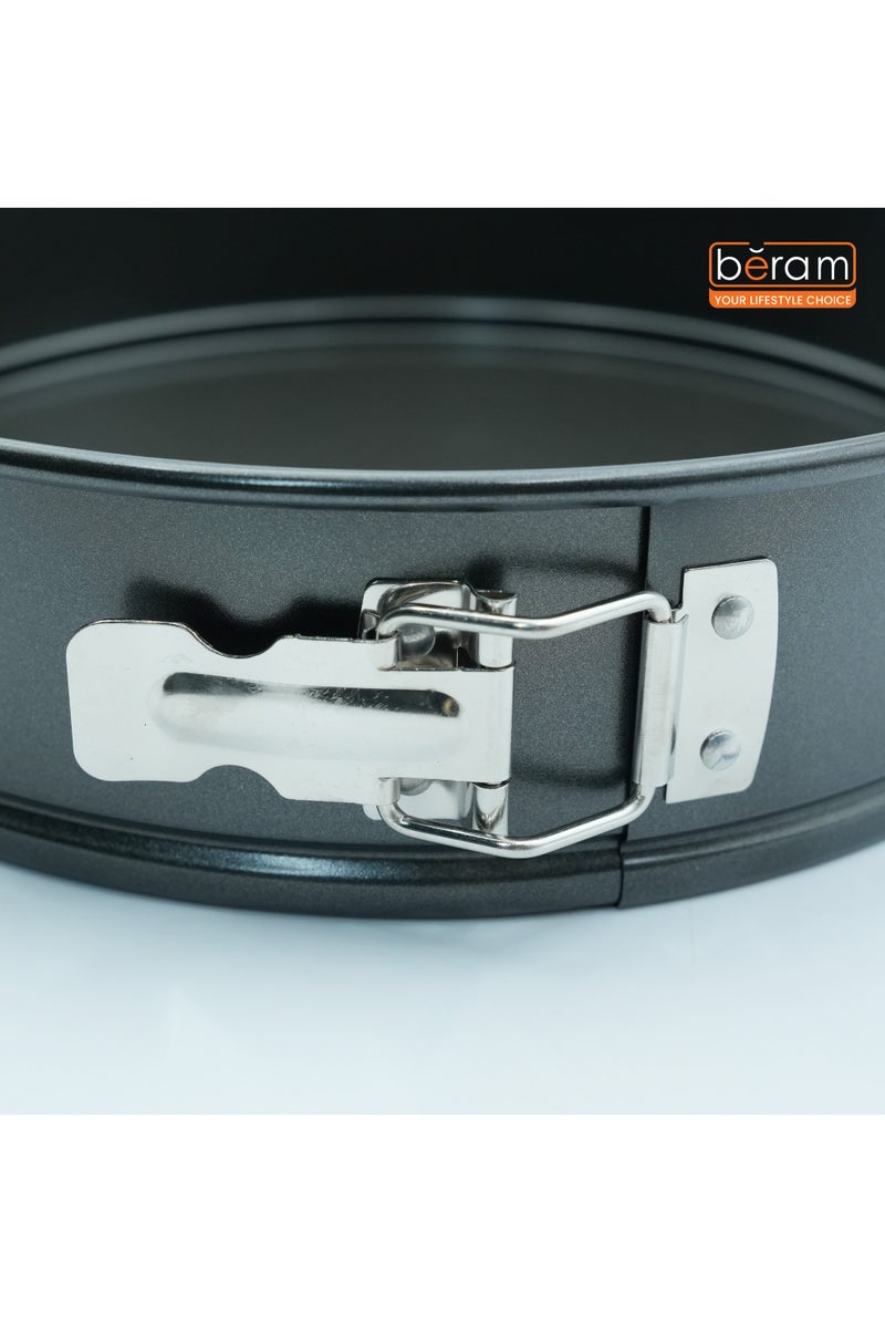 Beram 26cm Springform Cake Pan with Interchangeable Bases, Non-Stick premium Coating, Leak-Proof, Oven Safe up to 230°C Classic & Holiday Mold Tree, 3L Capacity - Image 3