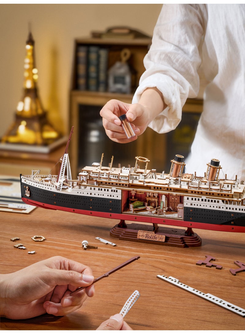 ROBOTIME Rolife 1912 · Eternal Atlantic Voyager 3D Wooden Puzzle TGL02 - Image 3
