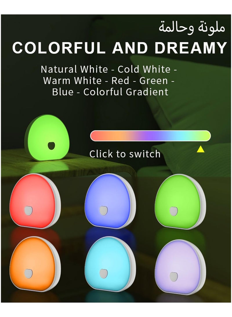 الروهيت أضواء ليلية مع ضوضاء بيضاء وأصوات مهدئة ومصباح LED للتحكم باللمس للرضاعة الطبيعية وإضاءة ليلية محمولة ومؤقت ذاكرة ونوم الأطفال والبالغين - Image 5