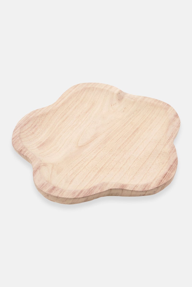 Muy Mucho Wooden Bowl 30 x 3 cm, Beige - Image 1