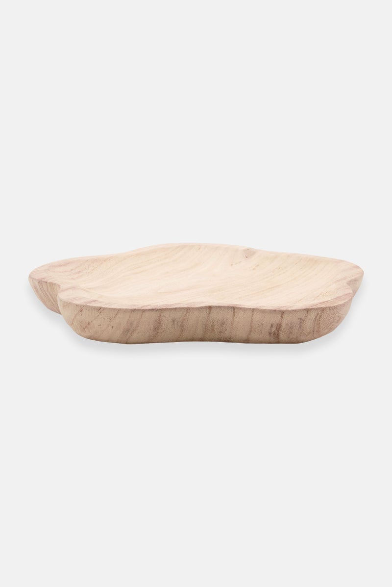 Muy Mucho Wooden Bowl 30 x 3 cm, Beige - Image 2