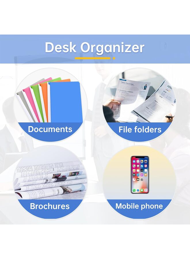 4 Pcs Stackable Paper Trays, 4 Tiers Desk Paper File Storage Tray File Organizer Mail Letter Holder Rack For Office School Home Magazine Scrapbook Paper Folders, Black - Image 3