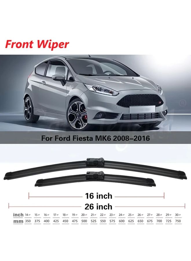 Frameless Windshield Wiper Set 3Pcs For Front Rear Compatible With RHD LHD - Image 3
