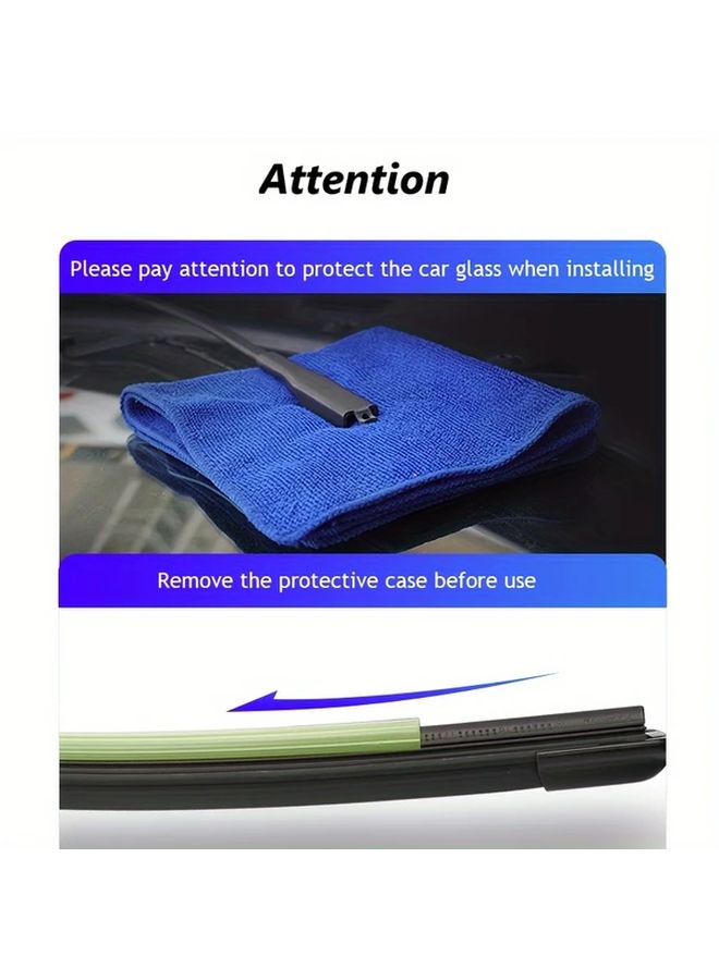 Frameless Windshield Wiper Set 3Pcs For Front Rear Compatible With RHD LHD - Image 5